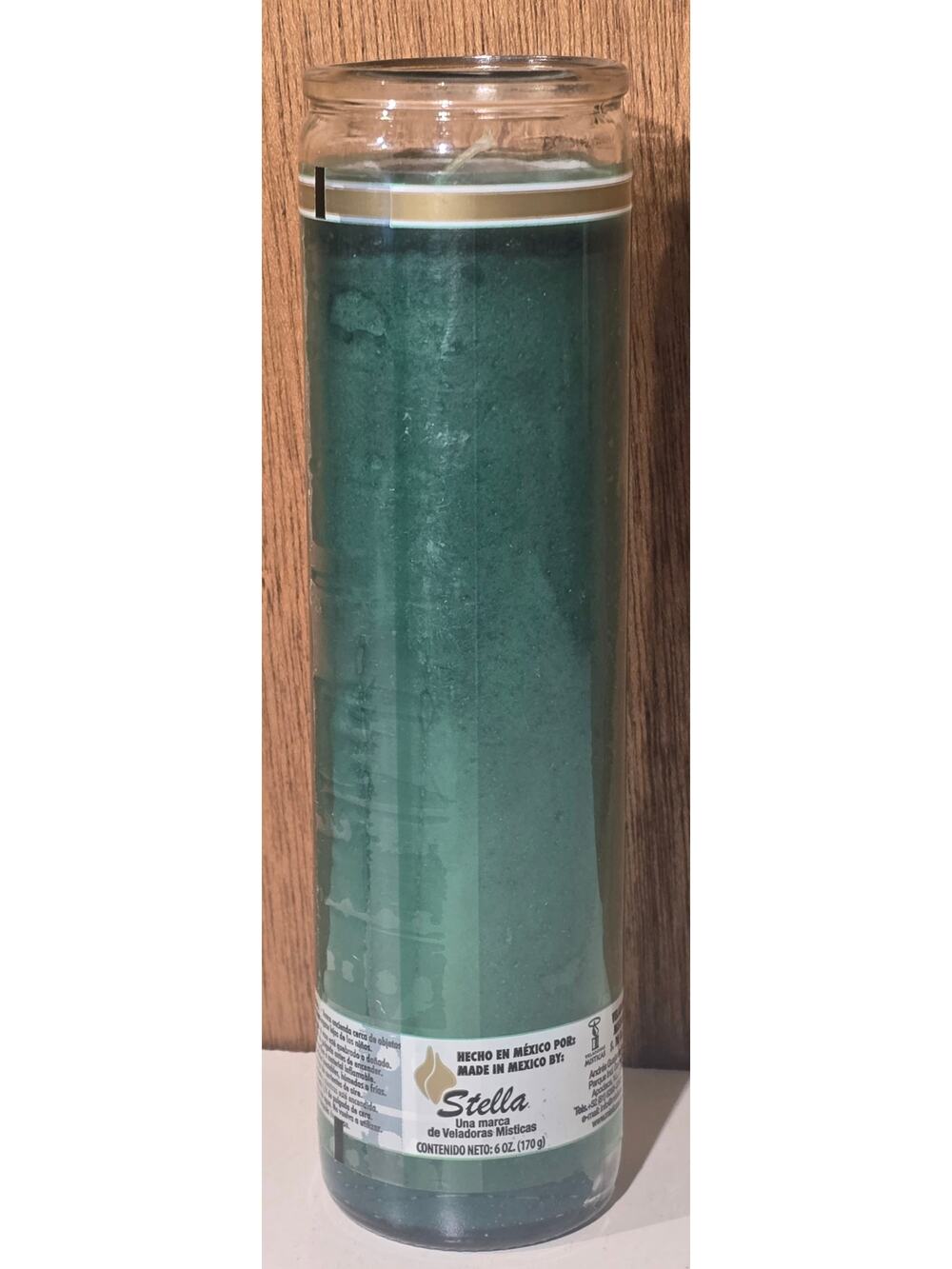 White Glass Prayer Candle 8" Tall Unscented Plain White Lumex Religious Candle